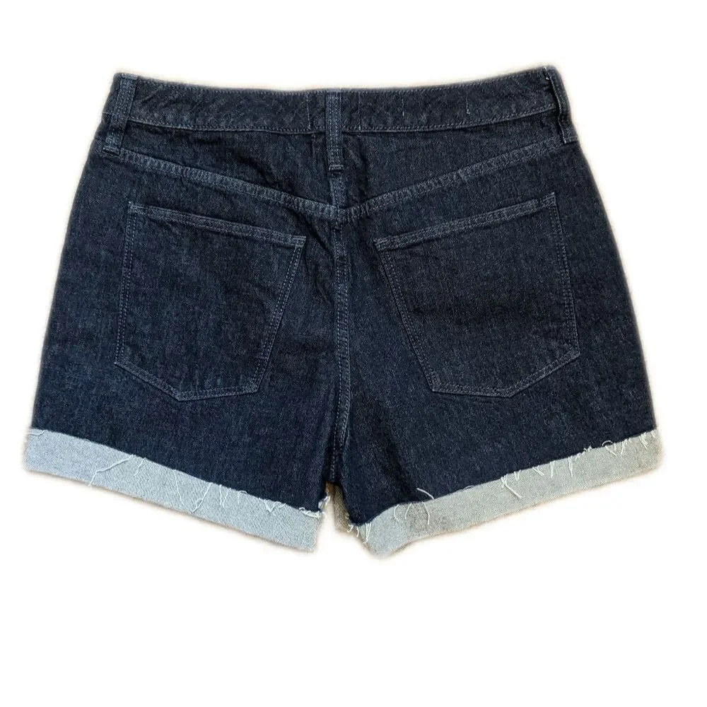 Universal Thread 99% cotton denim cutoff shorts Vintage Midi dark wash 8